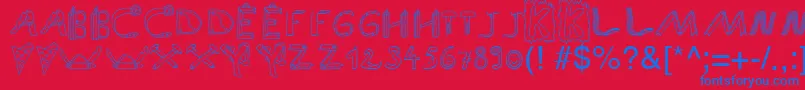 SpAnlaut9Db Font – Blue Fonts on Red Background