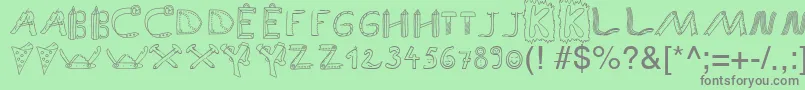 SpAnlaut9Db Font – Gray Fonts on Green Background