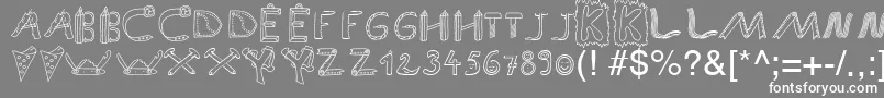 フォントSpAnlaut9Db – 灰色の背景に白い文字