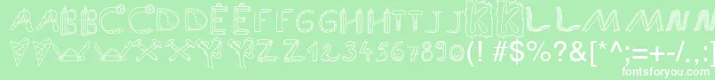 SpAnlaut9Db Font – White Fonts on Green Background