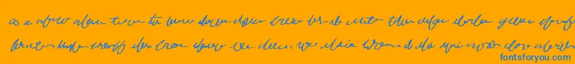 Mumblegrumbleiibb Font – Blue Fonts on Orange Background
