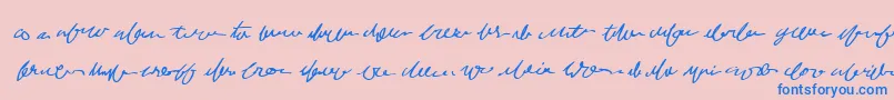 Mumblegrumbleiibb Font – Blue Fonts on Pink Background