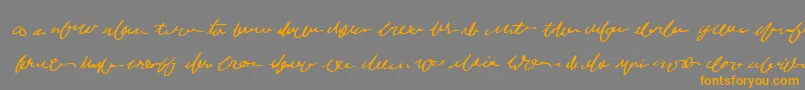 Mumblegrumbleiibb Font – Orange Fonts on Gray Background