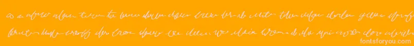 Mumblegrumbleiibb Font – Pink Fonts on Orange Background