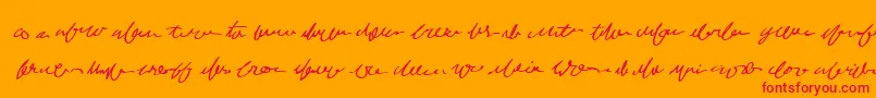 Mumblegrumbleiibb Font – Red Fonts on Orange Background