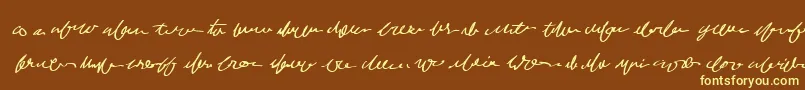 Mumblegrumbleiibb Font – Yellow Fonts on Brown Background