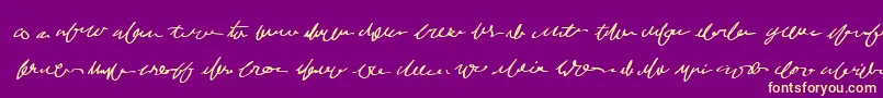 Mumblegrumbleiibb Font – Yellow Fonts on Purple Background