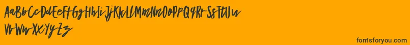 BottleMassowDemo-Schriftart – Schwarze Schriften auf orangefarbenem Hintergrund
