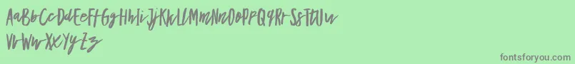 BottleMassowDemo Font – Gray Fonts on Green Background