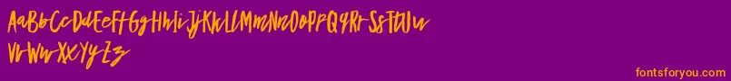 BottleMassowDemo Font – Orange Fonts on Purple Background