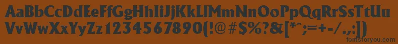 AdelonserialHeavyRegular Font – Black Fonts on Brown Background