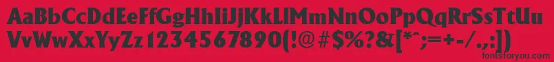 AdelonserialHeavyRegular Font – Black Fonts on Red Background