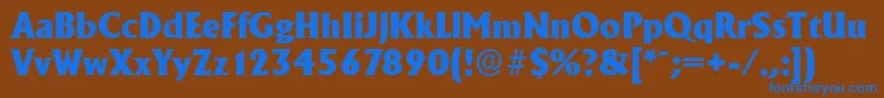 AdelonserialHeavyRegular Font – Blue Fonts on Brown Background