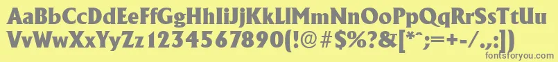 AdelonserialHeavyRegular Font – Gray Fonts on Yellow Background