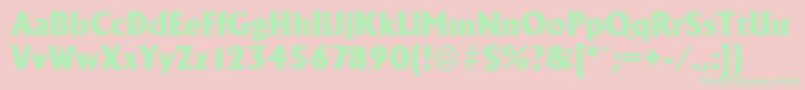 AdelonserialHeavyRegular Font – Green Fonts on Pink Background