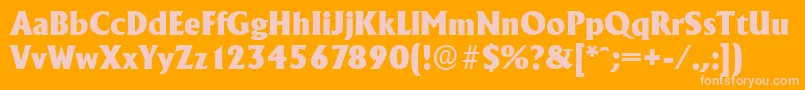 AdelonserialHeavyRegular Font – Pink Fonts on Orange Background