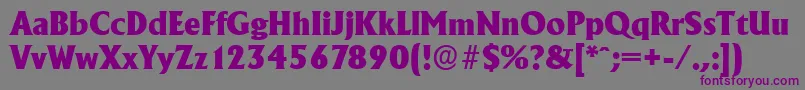 AdelonserialHeavyRegular Font – Purple Fonts on Gray Background
