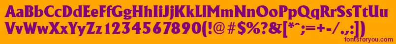 AdelonserialHeavyRegular Font – Purple Fonts on Orange Background