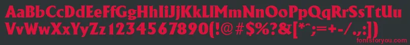 AdelonserialHeavyRegular Font – Red Fonts on Black Background