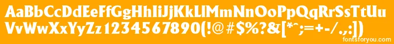 AdelonserialHeavyRegular Font – White Fonts on Orange Background