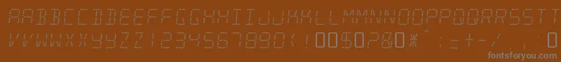 Police MinisystemRegular – polices grises sur fond brun