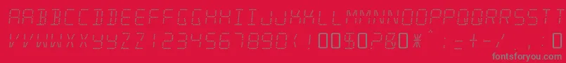 MinisystemRegular Font – Gray Fonts on Red Background