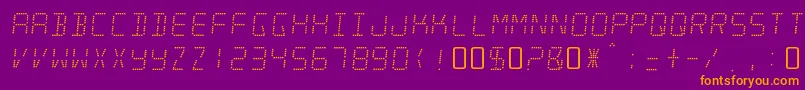 MinisystemRegular Font – Orange Fonts on Purple Background