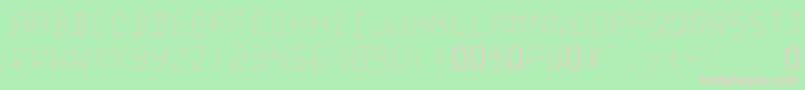 MinisystemRegular Font – Pink Fonts on Green Background