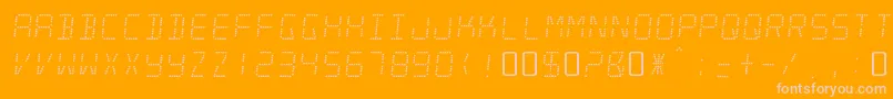 MinisystemRegular Font – Pink Fonts on Orange Background