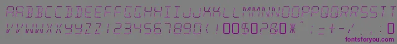 MinisystemRegular Font – Purple Fonts on Gray Background