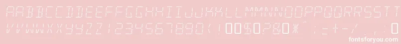 MinisystemRegular Font – White Fonts on Pink Background