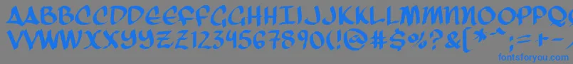 ThreeArrows Font – Blue Fonts on Gray Background