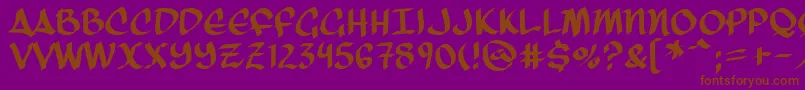 ThreeArrows Font – Brown Fonts on Purple Background
