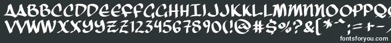 フォントThreeArrows – 黒い背景に白い文字