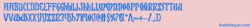 XiphosCollege Font – Blue Fonts on Pink Background