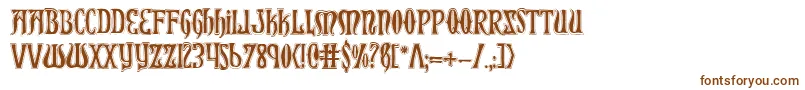 XiphosCollege Font – Brown Fonts on White Background