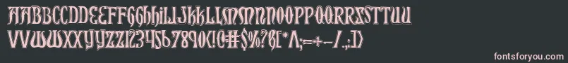 XiphosCollege Font – Pink Fonts on Black Background