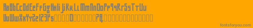 フォントBigntall2 – オレンジの背景に灰色の文字