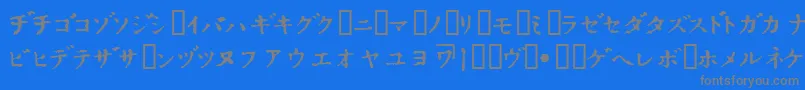 フォントInKatak – 青い背景に灰色の文字