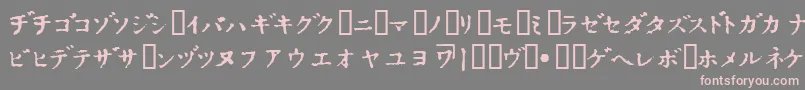 フォントInKatak – 灰色の背景にピンクのフォント