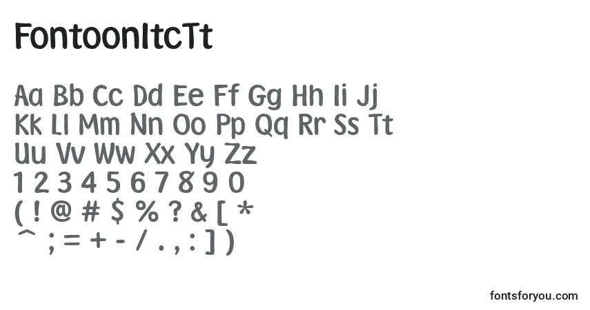 Шрифт FontoonItcTt – алфавит, цифры, специальные символы