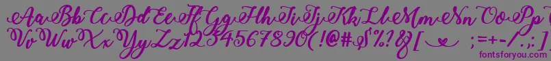 BoldStylishCalligraphy-Schriftart – Violette Schriften auf grauem Hintergrund