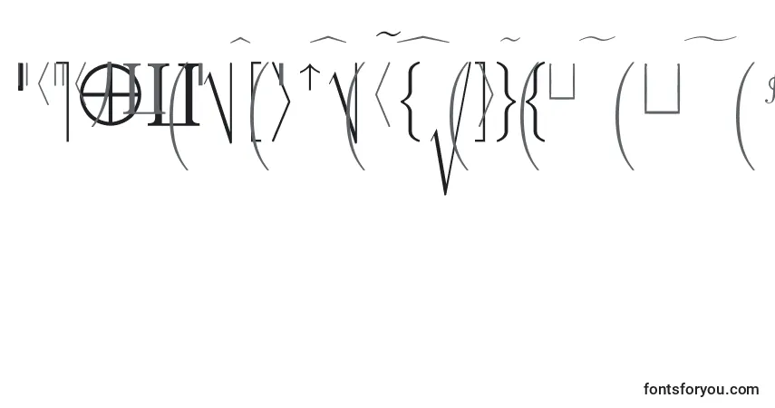 Czcionka CmMathExtension – alfabet, cyfry, specjalne znaki