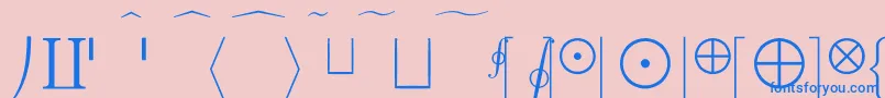 CmMathExtension-Schriftart – Blaue Schriften auf rosa Hintergrund