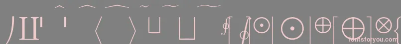 フォントCmMathExtension – 灰色の背景にピンクのフォント