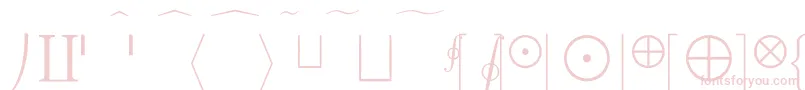 フォントCmMathExtension – 白い背景にピンクのフォント