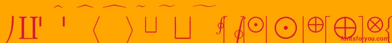 Шрифт CmMathExtension – красные шрифты на оранжевом фоне