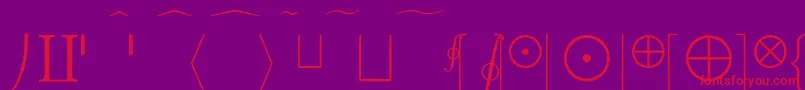 CmMathExtension Font – Red Fonts on Purple Background