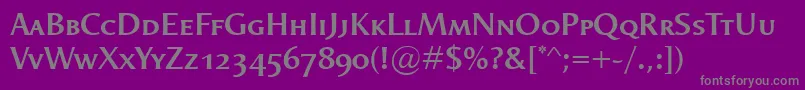 OdenseSmallcapsDemibold Font – Gray Fonts on Purple Background