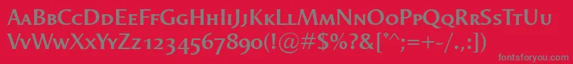 OdenseSmallcapsDemibold Font – Gray Fonts on Red Background